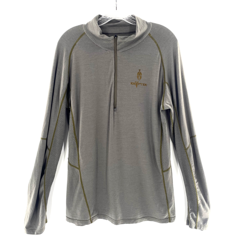 Kryptek Men’s Long Sleeve Hooded Performance Shirt - Light Gray